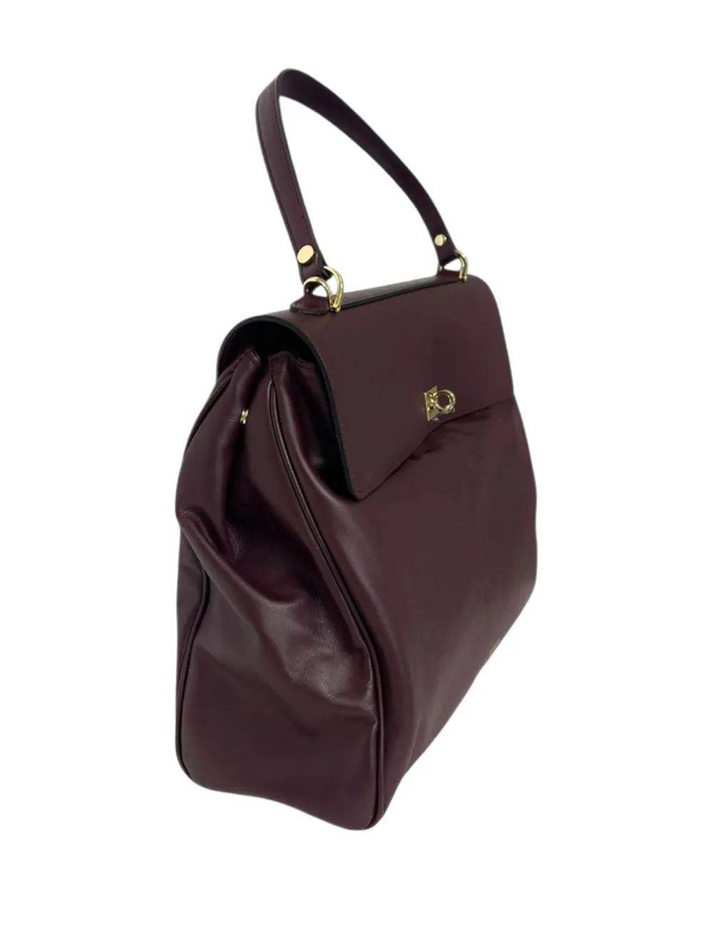 Avenue 67 twist-lock leather tote bag - Paars