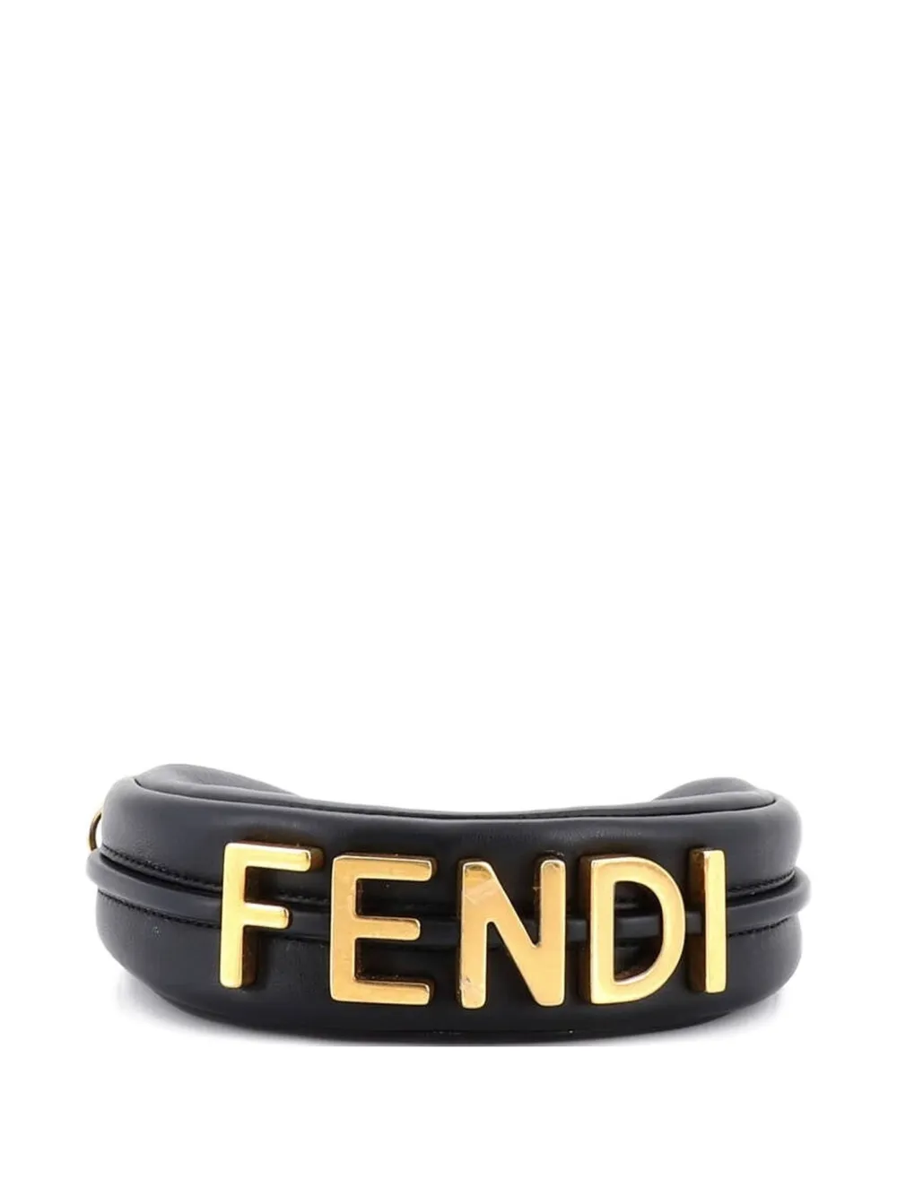 Fendi Pre-Owned Fendigraphy Bag Leather Nano hobo bag - Nero