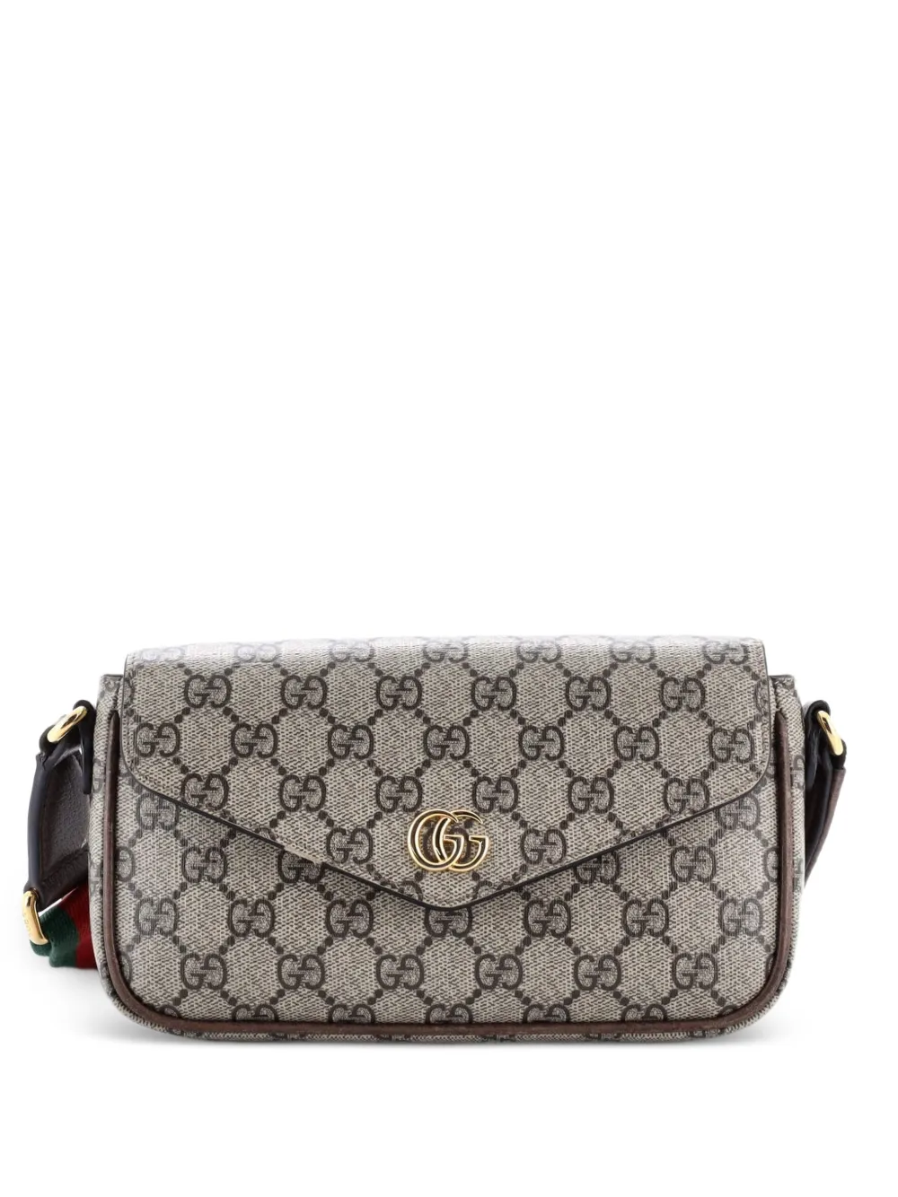 Gucci Pre-Owned Ophidia Envelope Flap GG Coated Canvas Mini shoulder bag - Marrone