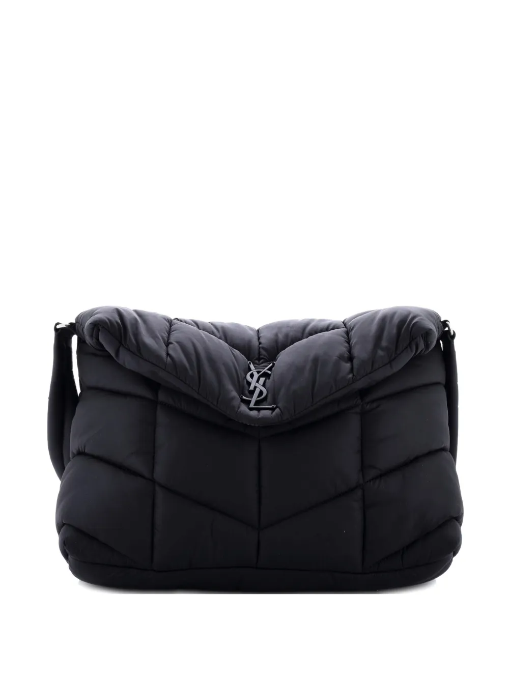 Saint Laurent Pre-Owned Loulou Puffer Messenger Bag Quilted Econyl shoulder bag - Nero