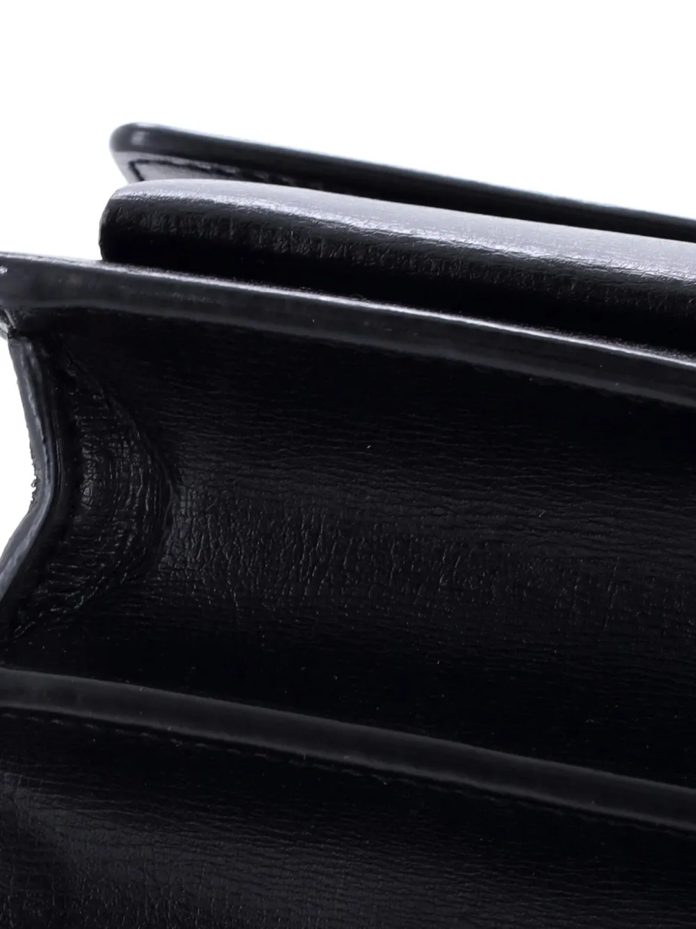 Pre-owned Saint Laurent Sunset Leather Medium Crossbody Bag In Black