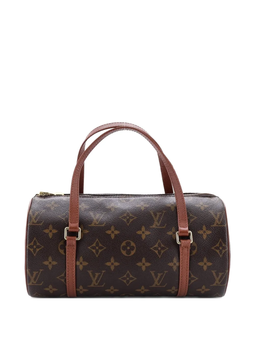 Pre-owned Louis Vuitton Papillon Handbag Monogram Canvas 26 Satchel In Brown