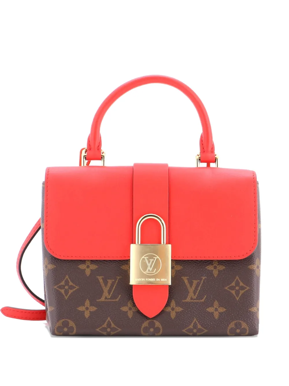 Louis Vuitton Pre-Owned Locky Handbag Monogram Canvas with Leather BB satchel - Marrone