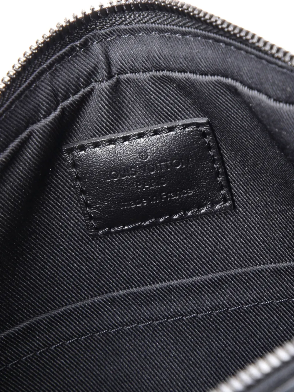 Pre-owned Louis Vuitton Trio Messenger Bag Macassar Monogram Canvas Crossbody Bag In Black