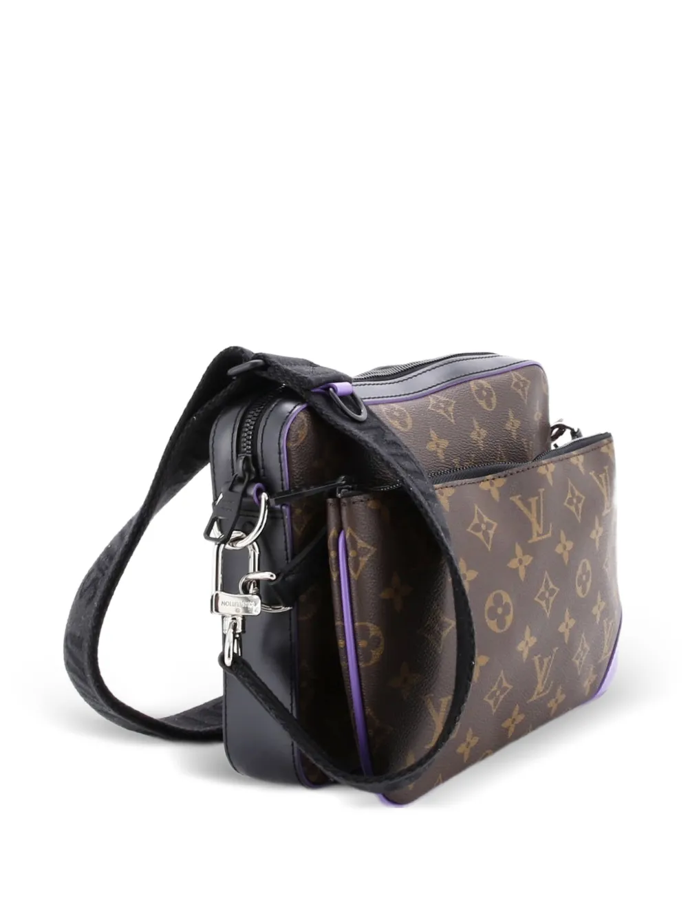 Trio Messenger Bag Macassar Monogram Canvas Crossbody Bag