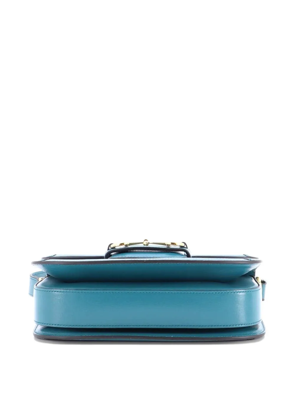 GUCCI Pre-owned Horsebit 1955 Leather Small Shoulder Bag In Blue