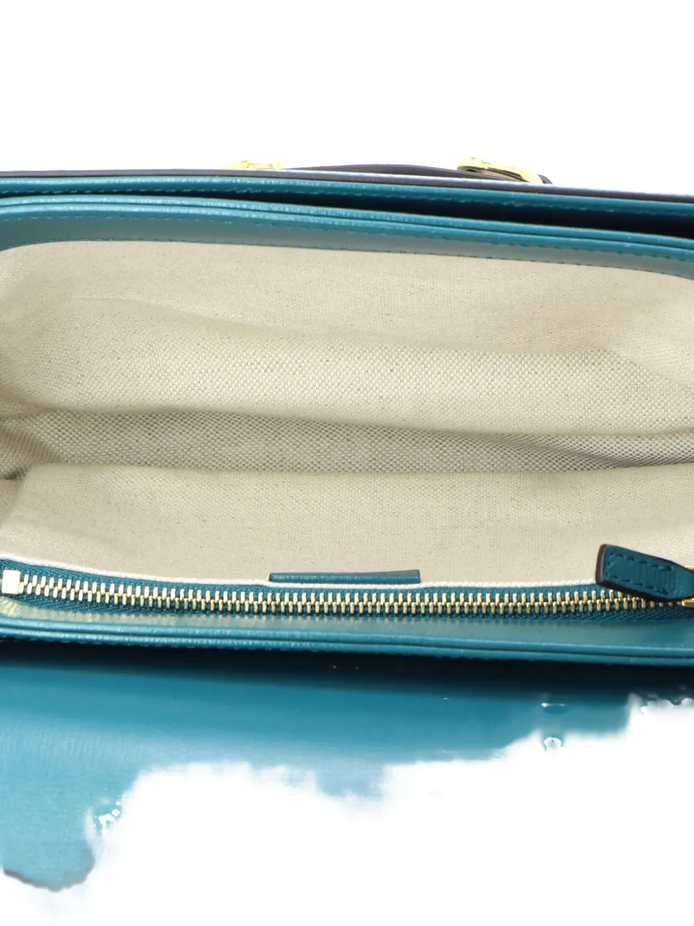 GUCCI Pre-owned Horsebit 1955 Leather Small Shoulder Bag In Blue