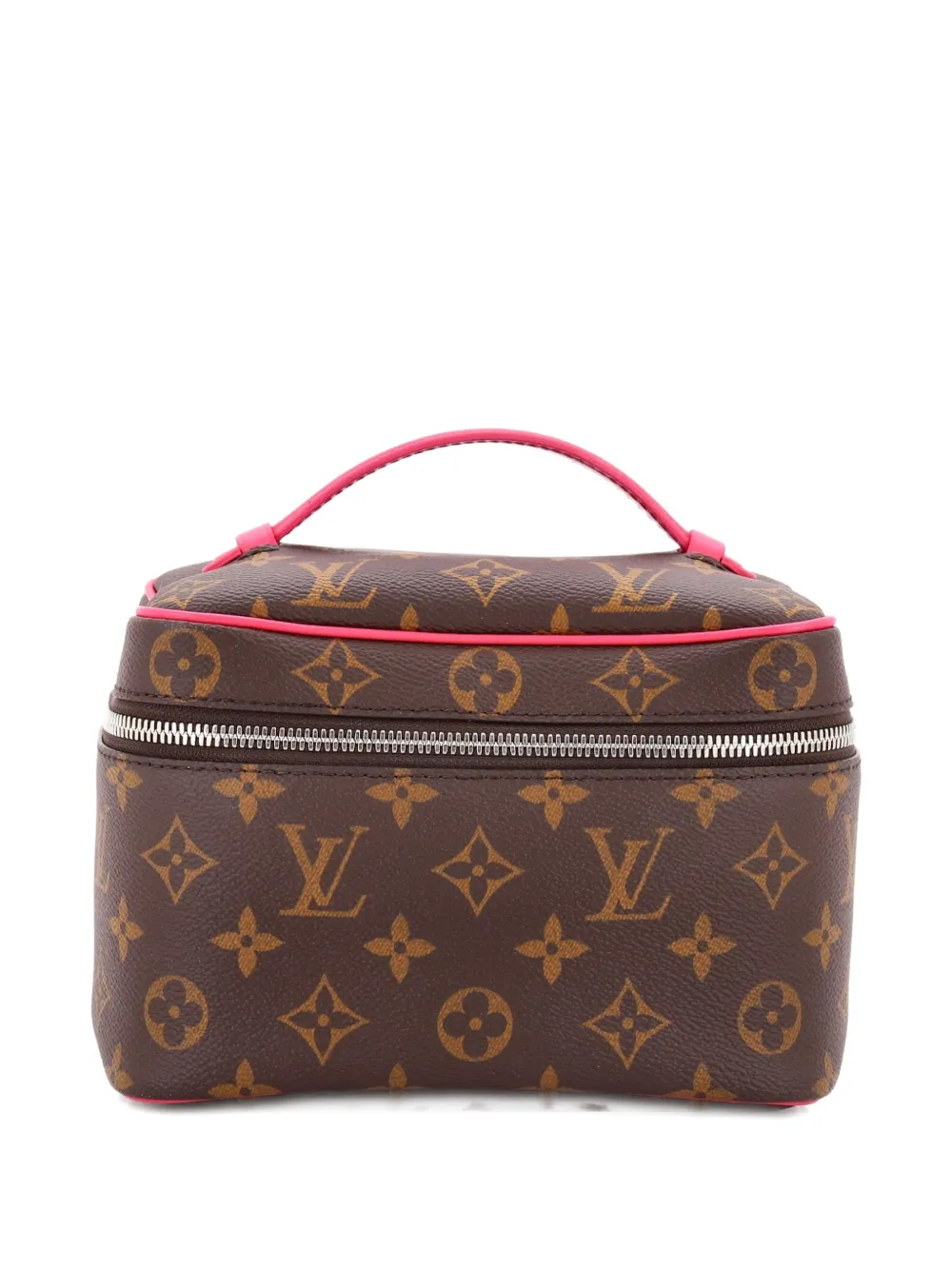 Pre-owned Louis Vuitton Nice Vanity Case Monogram Canvas Mini Pouch In Brown