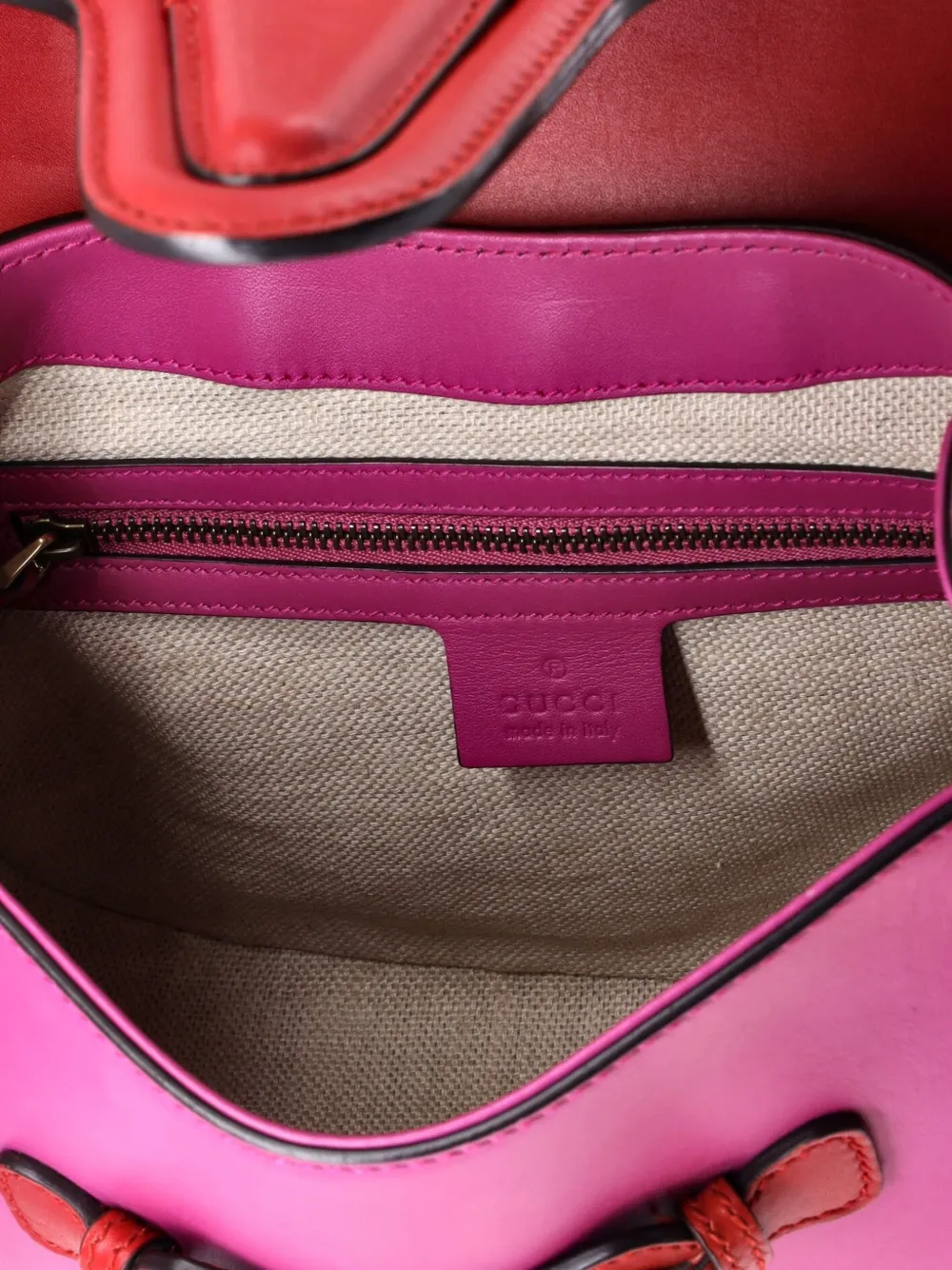 Pre-owned Gucci Lady Web Leather Medium Shoulder Bag In Pink