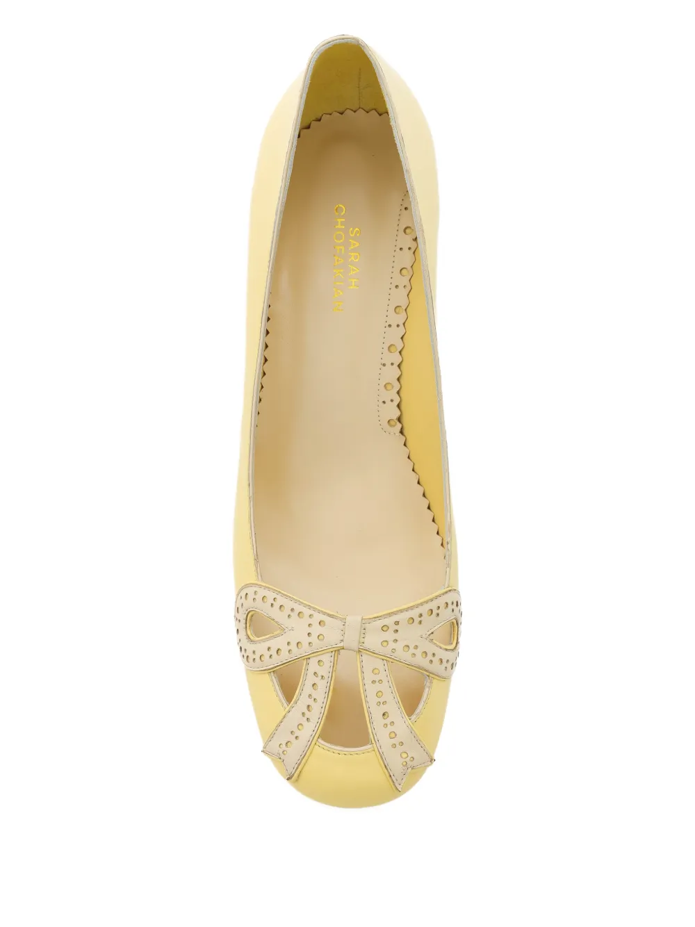 Sarah Chofakian Scarpin Audrey cut-out pumps Geel