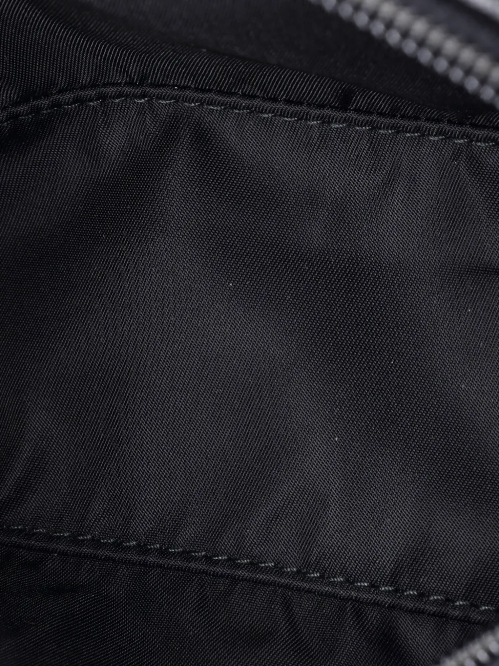 Pre-owned Prada Zip Travel Re-nylon With Saffiano Leather Pouch In Black