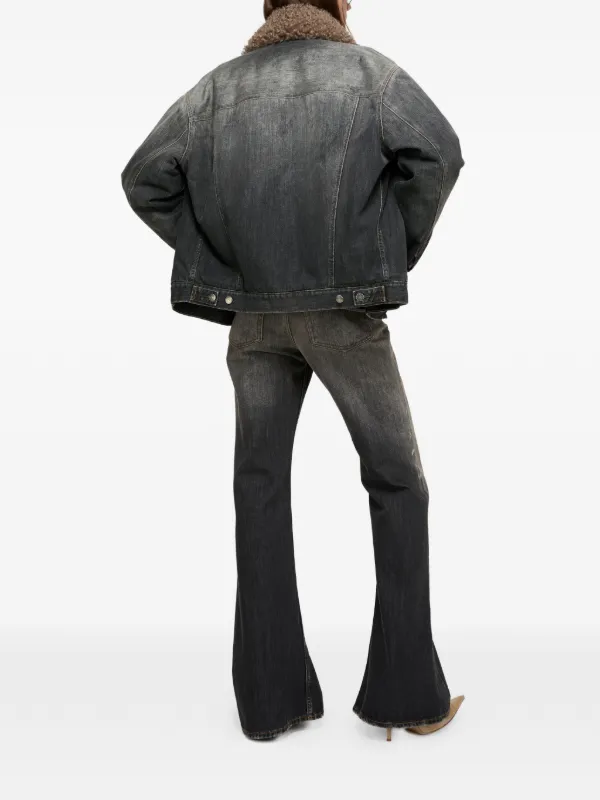 Acne Studios ファートリム ジャケット | グレー | FARFETCH JP