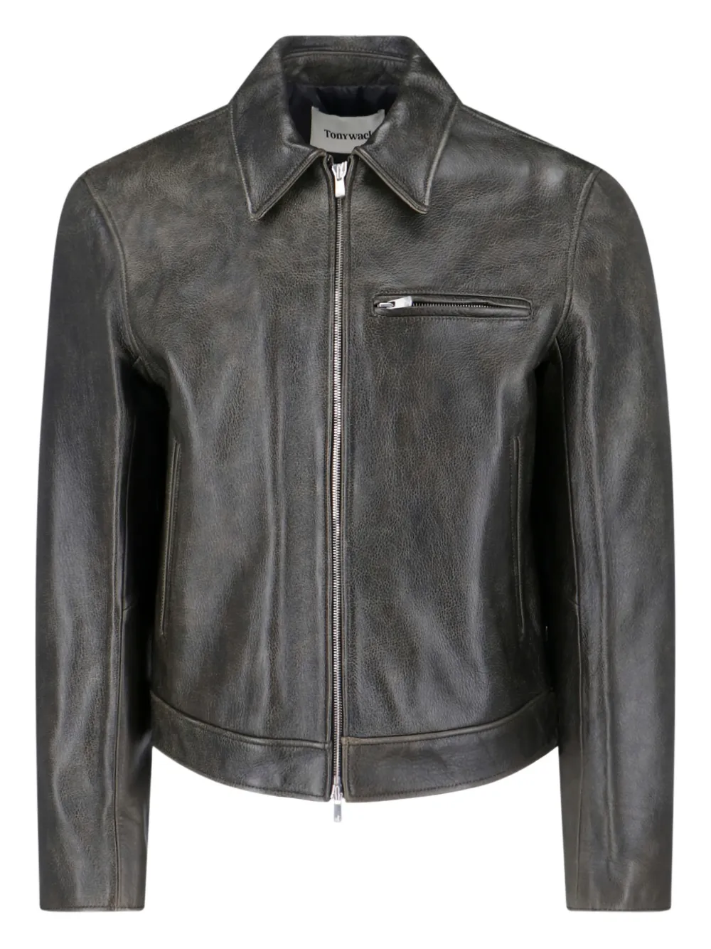 TONYWACK zip-up leather jacket | Black | Image 1