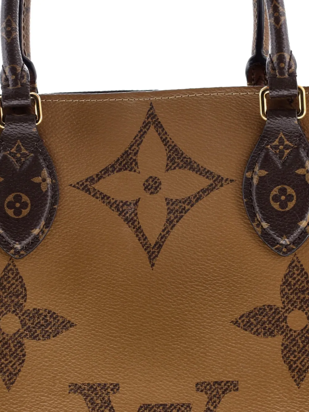 LOUIS VUITTON Pre-owned Onthego Reverse Monogram Giant Gm Tote Bag In Brown