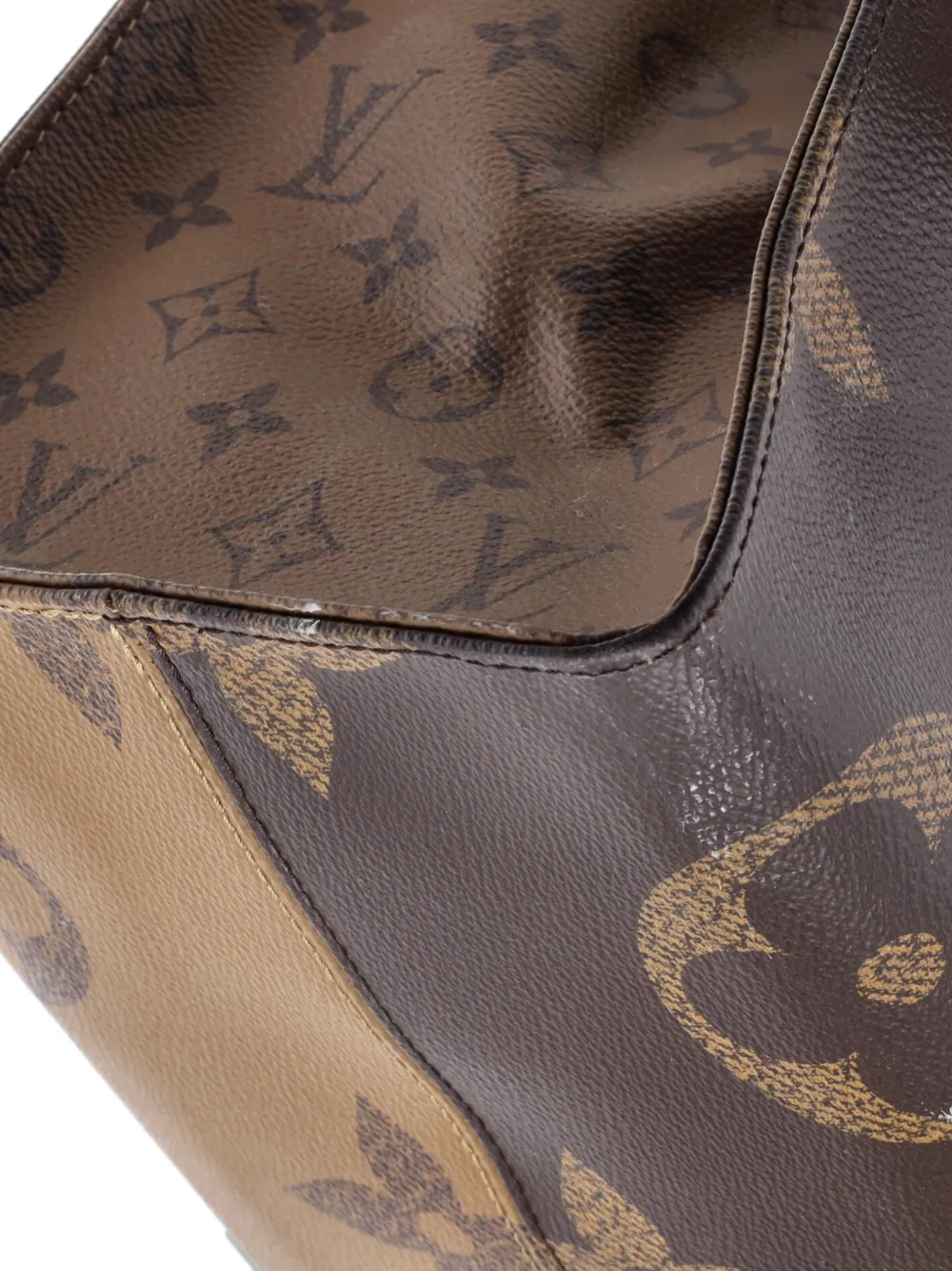 LOUIS VUITTON Pre-owned Onthego Reverse Monogram Giant Gm Tote Bag In Brown
