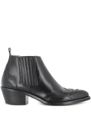 Sartore パッチディテール ウエスタンブーツ | ブラック | FARFETCH JP