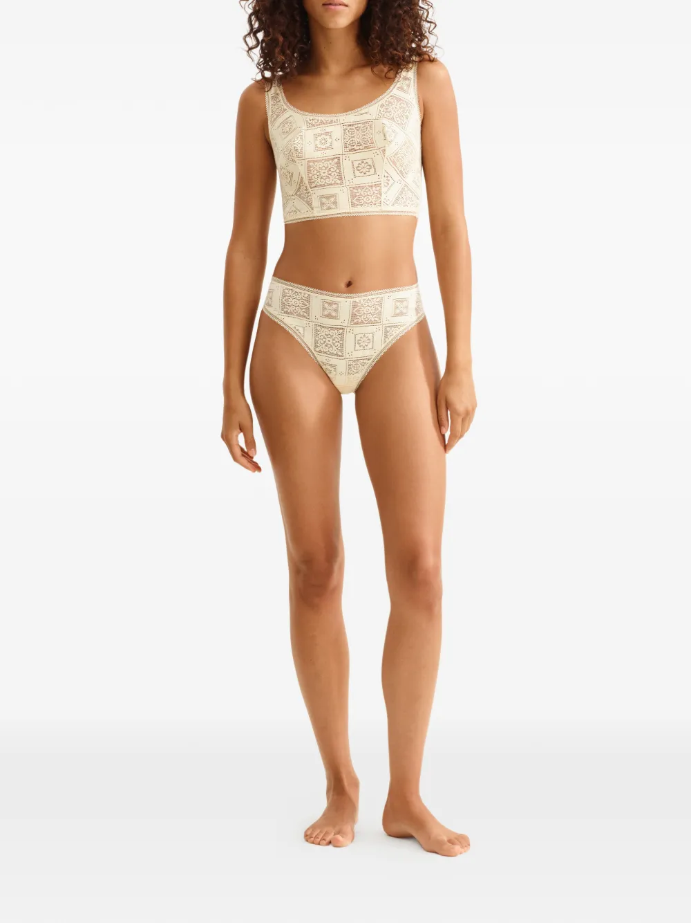  Eres Zellige Crop Top Bra - Neutrals 