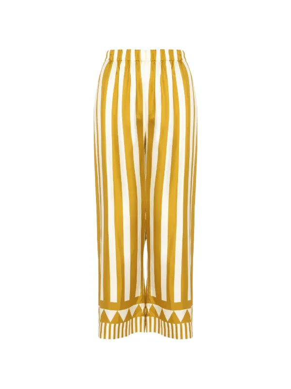 Eres Striped-pattern Trousers in Yellow