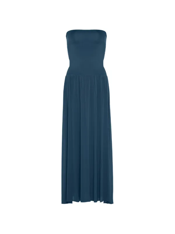 Eres Oda Strapless Maxi Dress in Blue