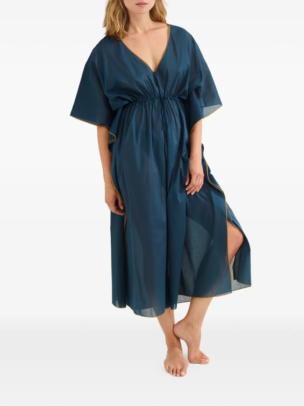  Eres Voilier V-neck Kaftan Dress - Blue 