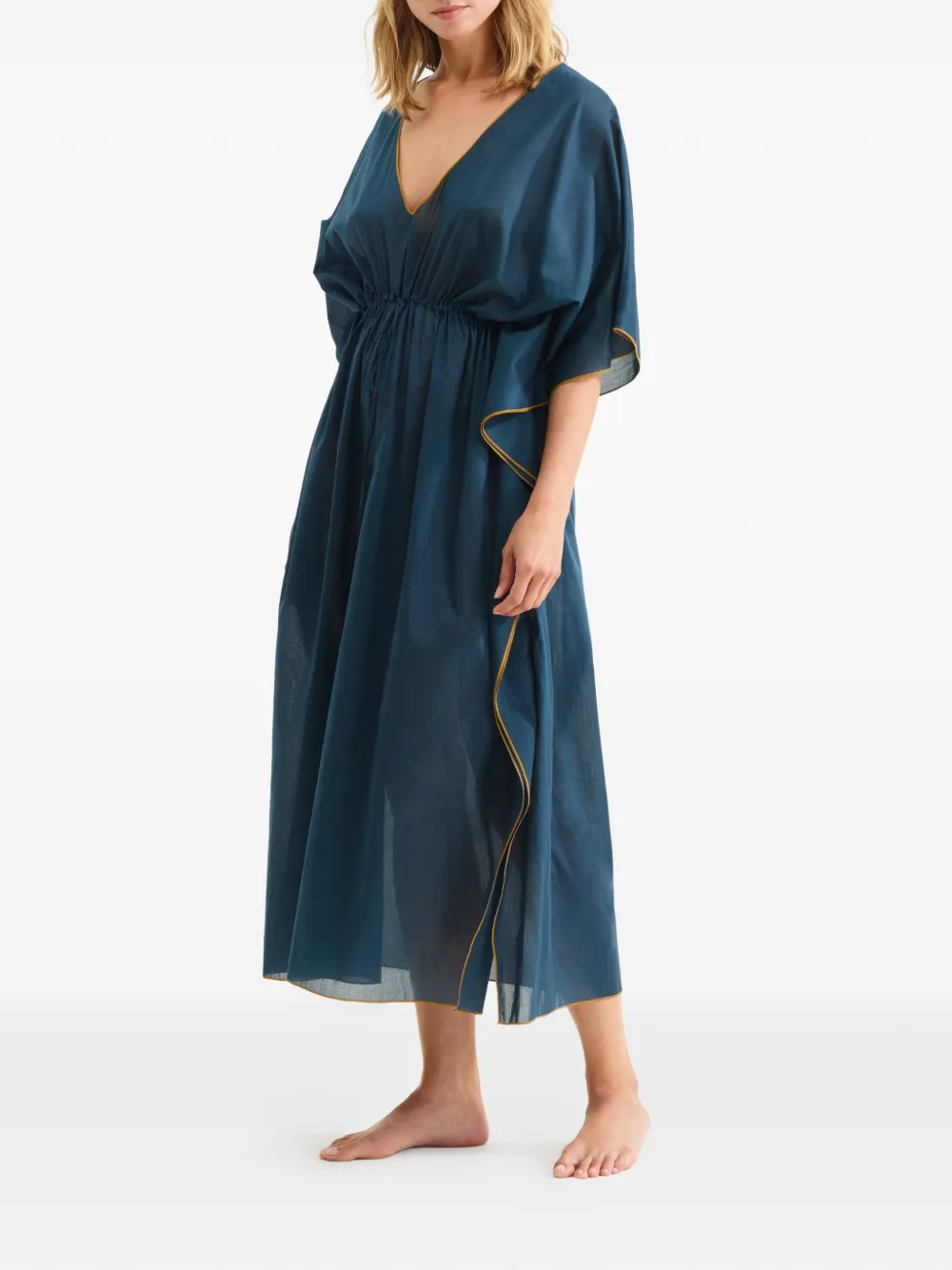  Eres Voilier V-neck Kaftan Dress - Blue 