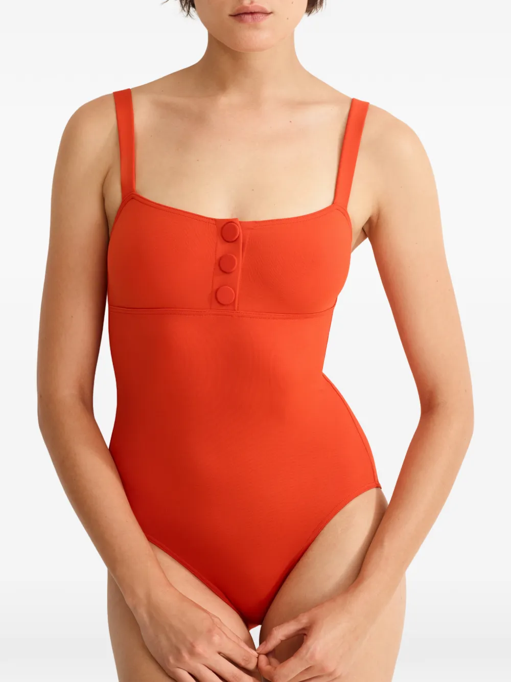 ERES Dahabiya badpak met knoopdetail Rood