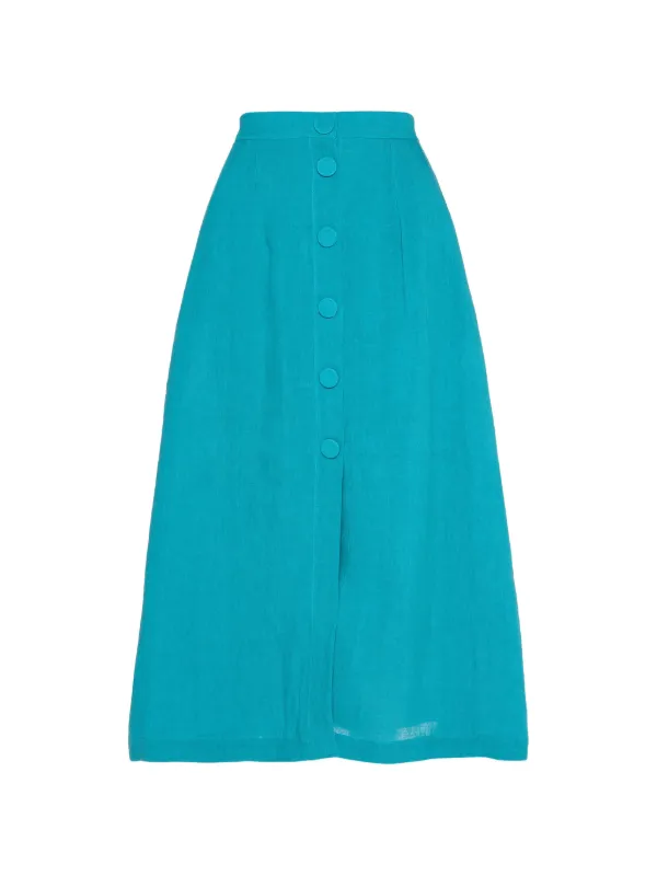 Eres Button Amusante Skirt in Blue