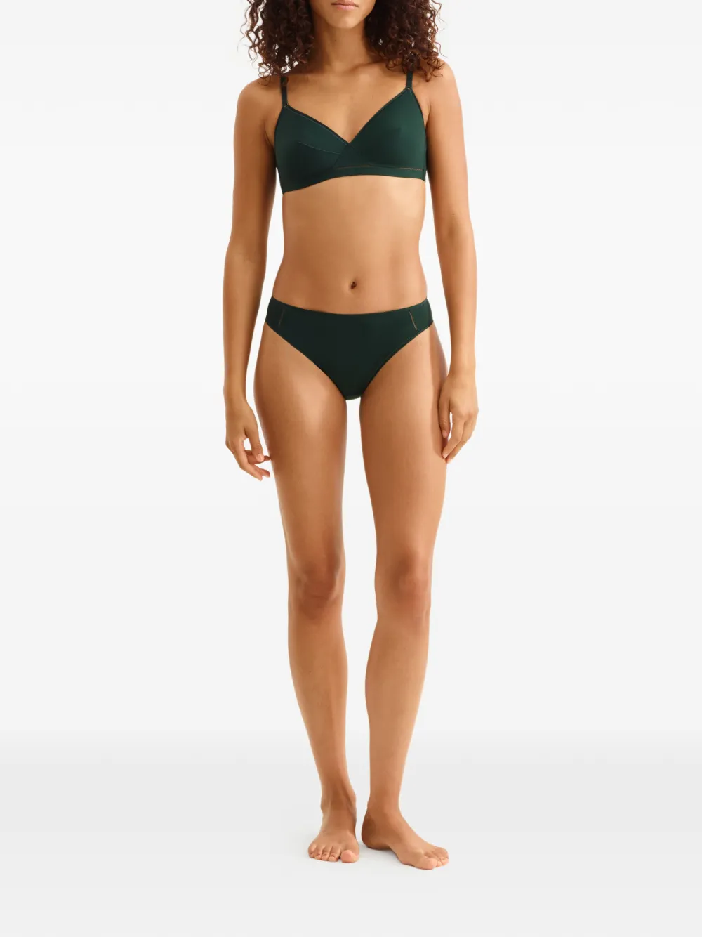 ERES Enora Soyeuse slip met doorzichtig detail - Groen