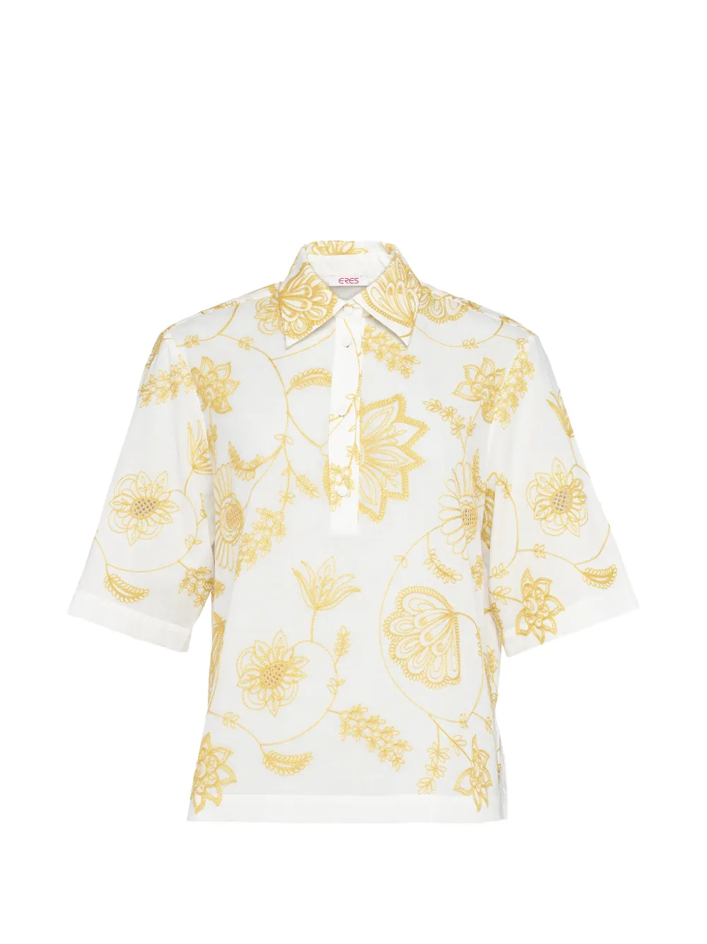 Eres Floral-print Shirt In White
