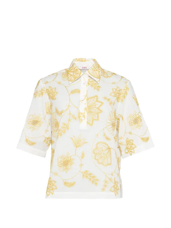 Eres Floral-print Shirt in Yellow