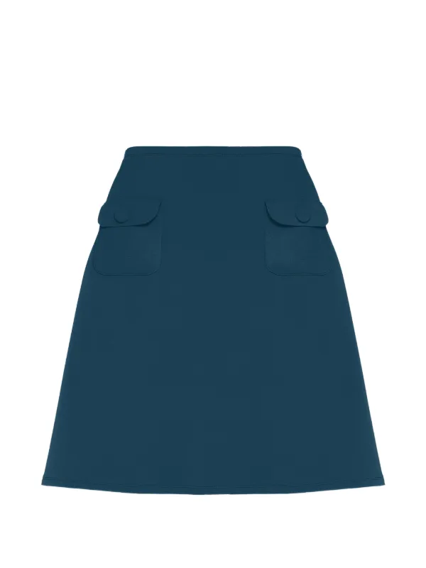 Eres A-line Midi Skirt in Blue