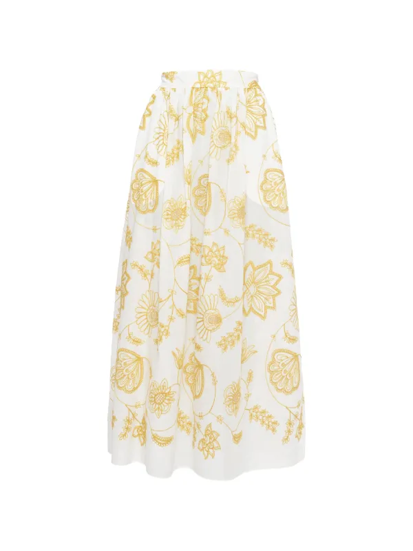 Eres Calie Midi Skirt in White