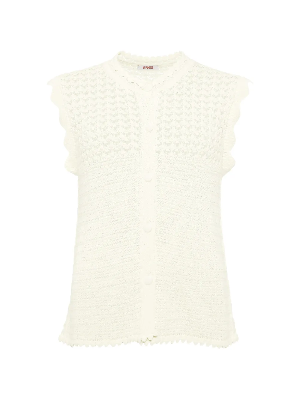 ERES Top Aurora con orlo a smerlo - Toni neutri
