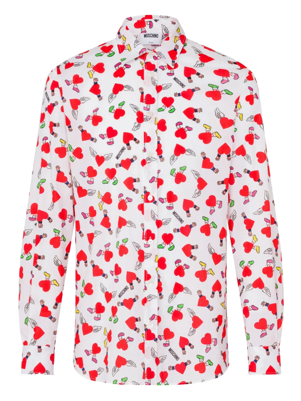 Moschino heart-print shirt - Bianco