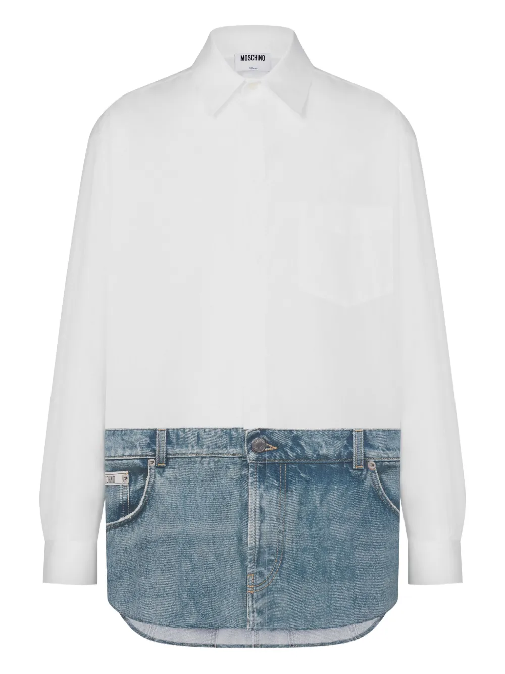 Moschino camisa con panel estampado | blanco | Image 1