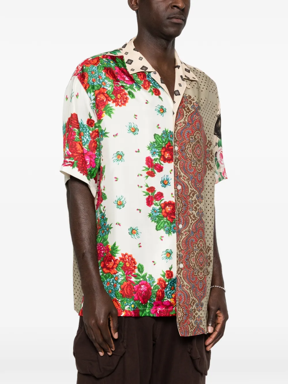  Moschino Floral Patchwork Shirt - Neutrals 