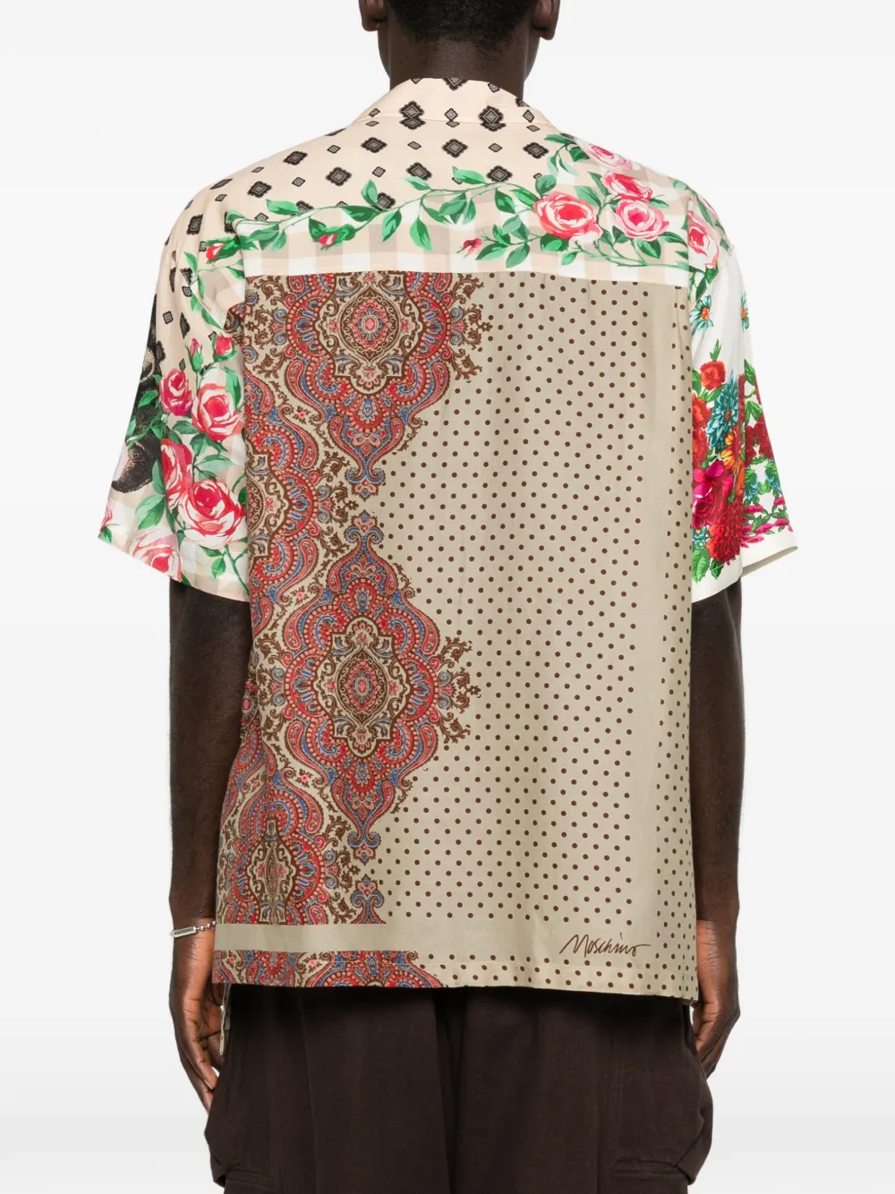 Moschino Overhemd met bloemenprint Beige