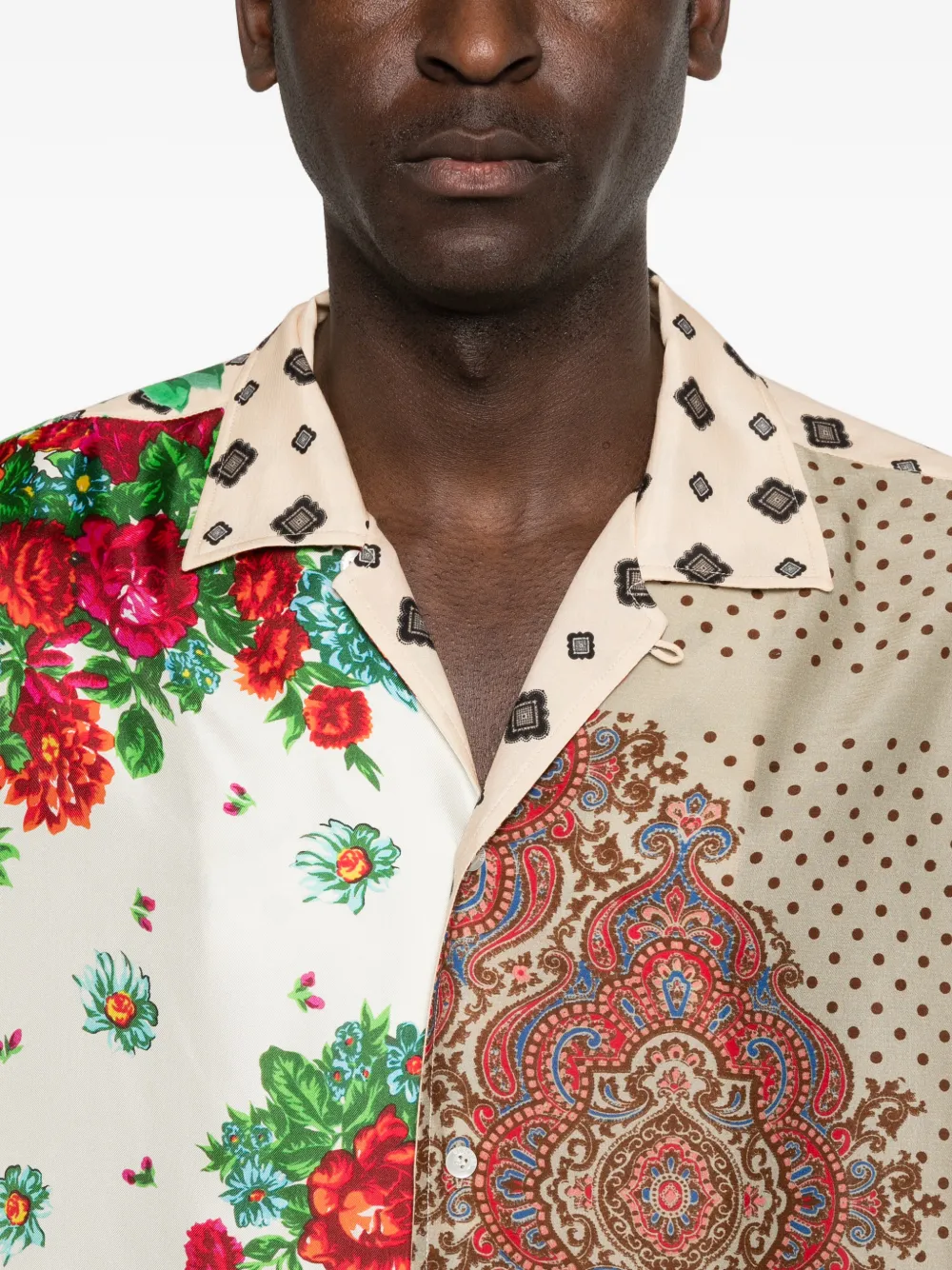Moschino Overhemd met bloemenprint Beige