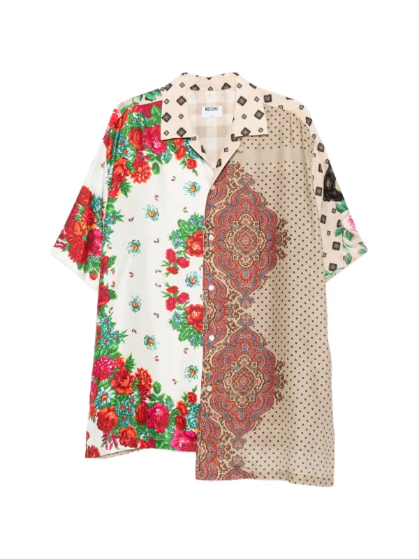 Moschino Floral Patchwork Shirt in Neutrals