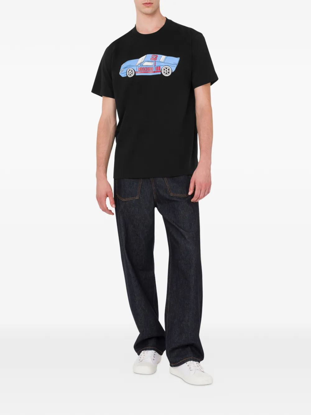 Moschino car-print cotton T-shirt - Zwart