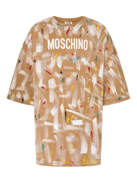 Moschino playera con motivo de salpicaduras de pintura