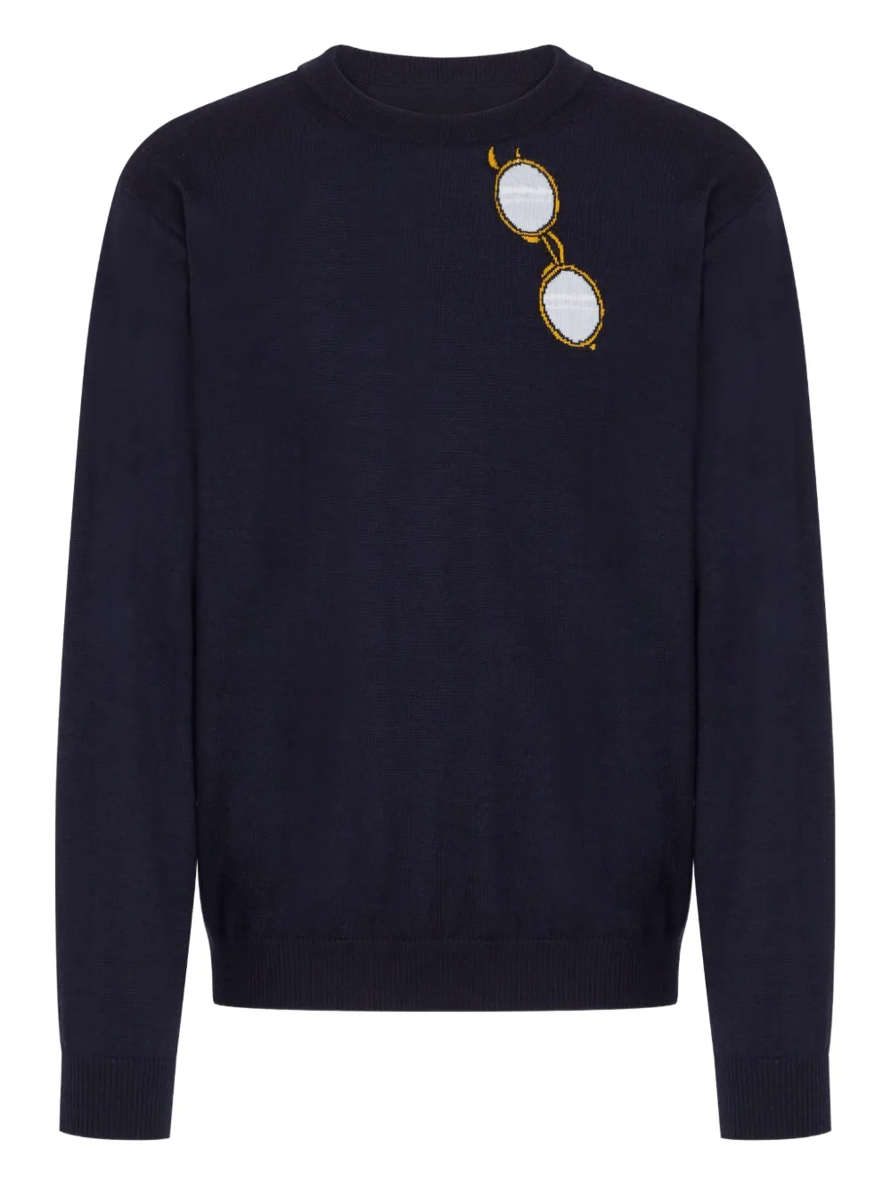 Moschino Maglione con motivo occhiali - Blu