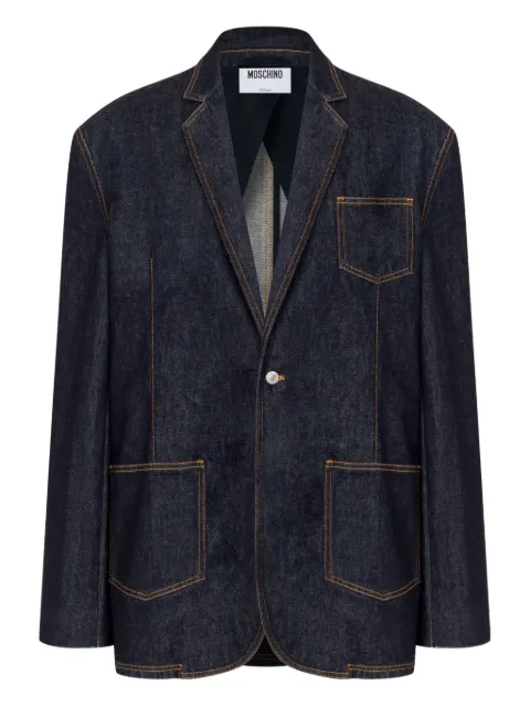 Moschino blazer de mezclilla con bolsillo de parche