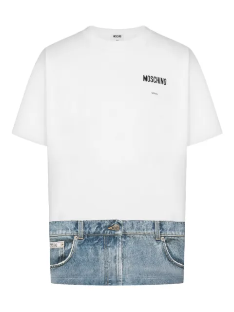 Moschino printed-detail cotton T-shirt