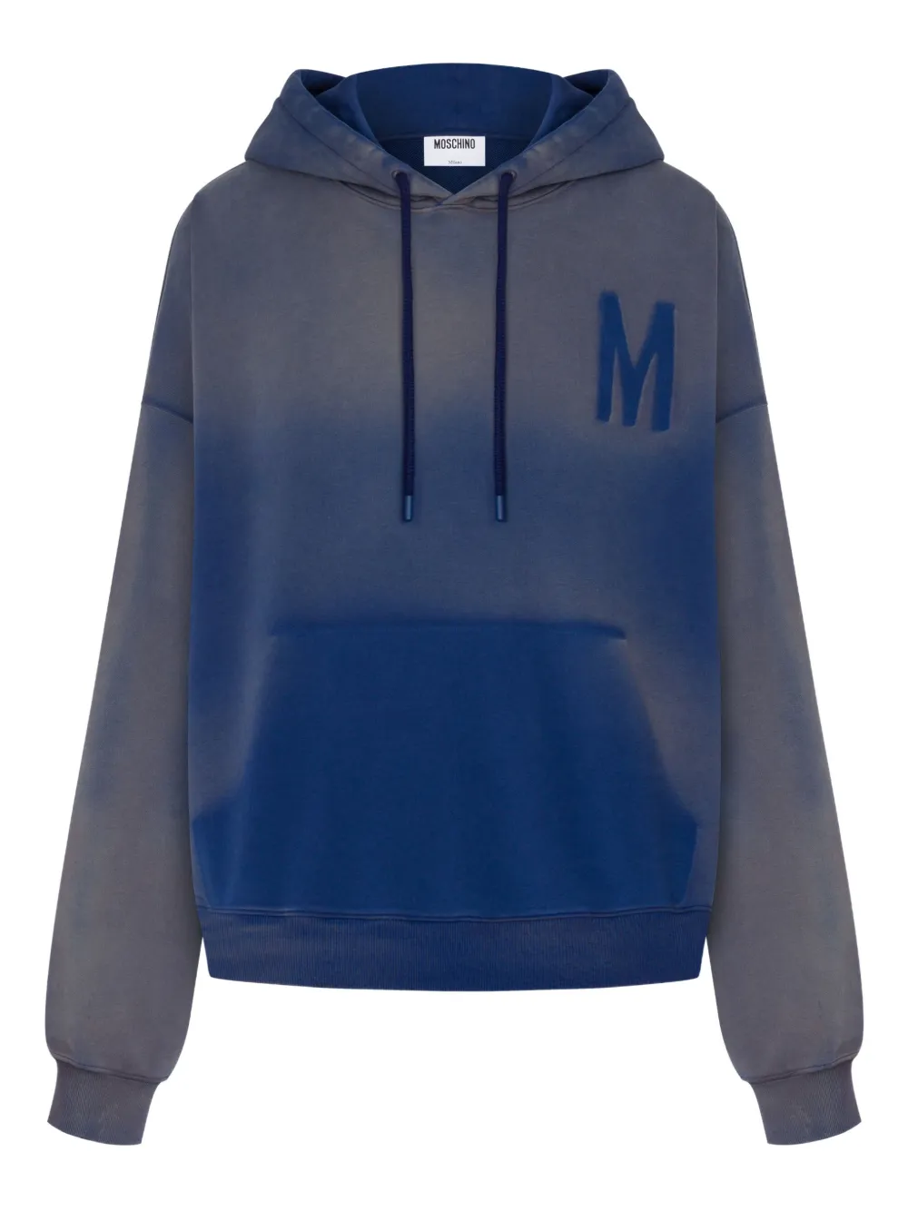 Moschino Felpa con cappuccio con effetto sfumato - Blu