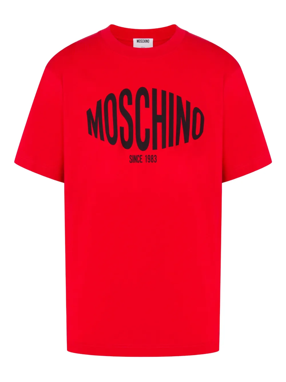 Moschino logo-print cotton T-shirt - Rosso