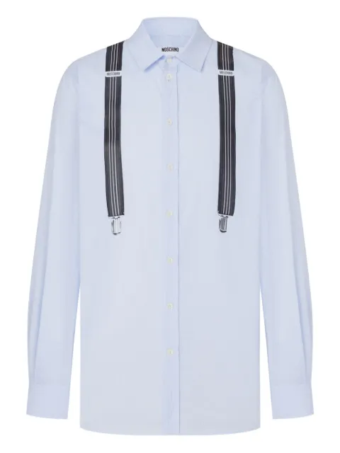 Moschino braces-print cotton shirt