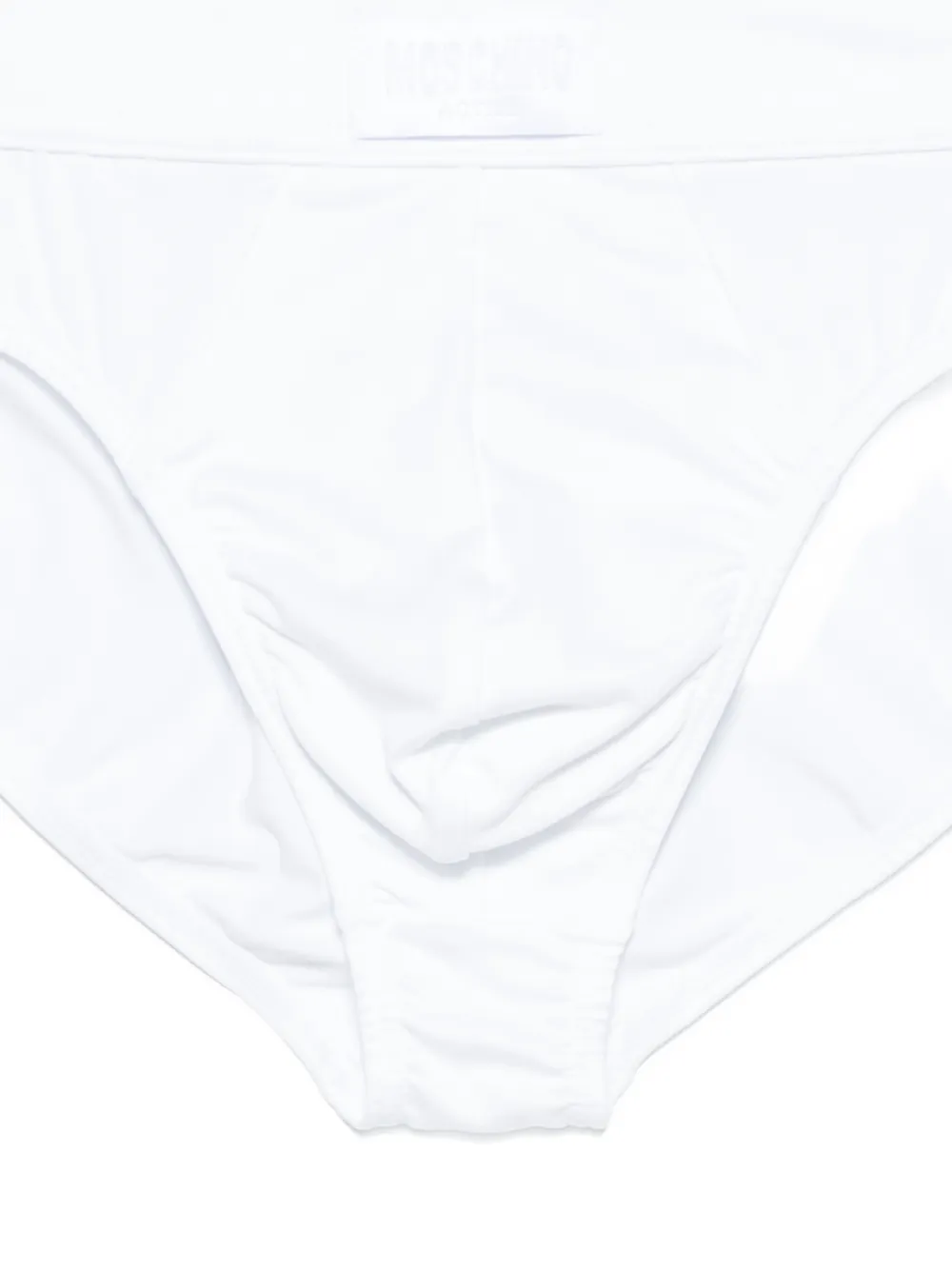 Moschino Slip met logopatch Wit