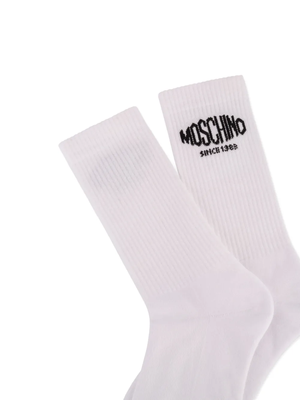 Moschino Sokken met logodetail Wit