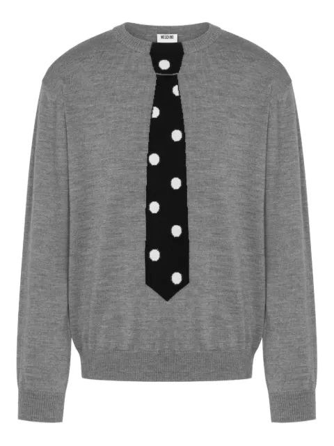 Moschino tie polka-dot sweater